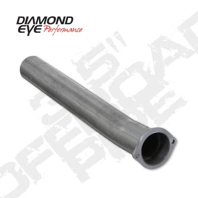 Diamond Eye Performance - Diamond Eye 125032 Off-road Pipe 3.5" Aluminized 2003-2007 Ford 6.0L