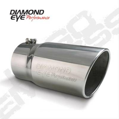 Diamond Eye Performance - Diamond Eye 5818BRA Tip Bolt-on Rolled Angle Cut 5" Id x 8" Od x 18" Long Stainl