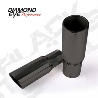 Diamond Eye Performance - Diamond Eye 4516SVRPL Tip Vented Rolled Angle 4" Id x 5" Od x 16" Long Black Sta