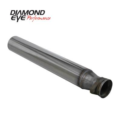 Diamond Eye Performance - Diamond Eye 164006 Off-road Pipe 4" 409 Stainless Steel 1994-1997.5 Ford 7.3L