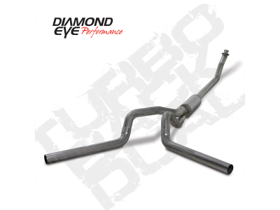 Diamond Eye Performance - Diamond Eye K4214S Kit 4" Turbo-back Dual Stainless Dodge for 5.9L Cummins
