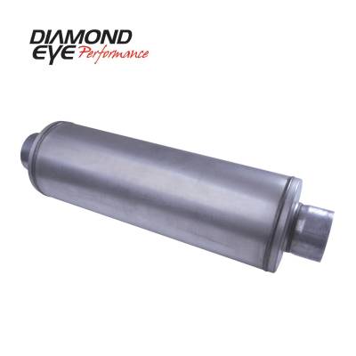 Diamond Eye Performance - Diamond Eye 460150 Muffler 5" Single In Single Out Aluminized Louvered 26" Long