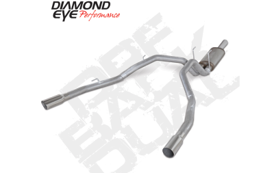 Diamond Eye Performance - Diamond Eye K3264S Kit 3" Cat-back Rear Exit Dual Stainless for Dodge 3.0l