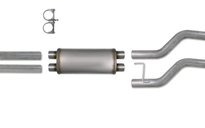 Diamond Eye Performance - Diamond Eye K3524A Kit 3.5" Cat-back Same Side Sport Dual Aluminized