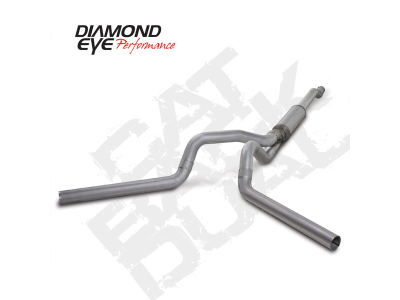 Diamond Eye Performance - Diamond Eye K4340A Kit 4" Cat-back Dual Aluminized 2003-2007 Ford 6.0L