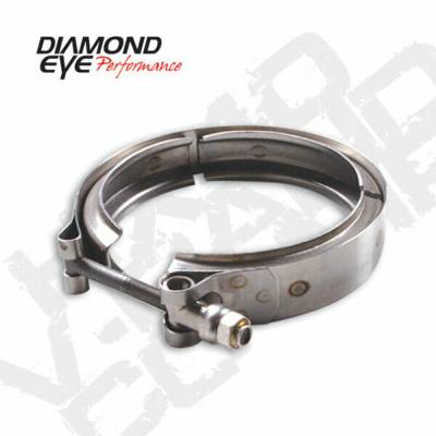 Diamond Eye Performance - Diamond Eye VC375CHV65 V-band Clamp for Chevy 6.5L Turbo Stainless Steel