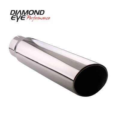 Diamond Eye Performance - Diamond Eye 5612BRA Tip Bolt-on Rolled Angle Cut 5" Id x 6" Od x 12" Long 304 St
