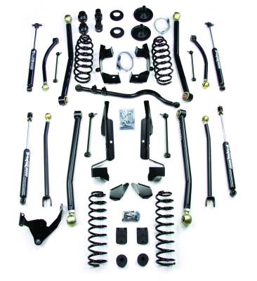 TeraFlex - TeraFlex 1257400 4" Elite LCG Long FlexArm Lift Kit w/9550 Shocks for JK 4DR
