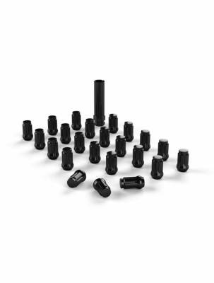 TeraFlex - TeraFlex 1/2"-20 23PC Spline Drive Lug Nut Kit Black for Jeep 1051816