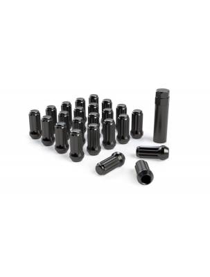 TeraFlex - TeraFlex 14mmx1.5 23PC Spline Drive Lug Nut Kit Black for Jeep 1061916