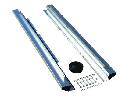 TeraFlex - TeraFlex RockGuard Aluminum Rock Sliders-Raw for Wrangler JK 4DR 4937310