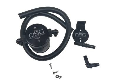 J&L Oil Separator Co - J&L Oil Separator 3.0 Driver Side Mounted Oil Separator Black 3015D-B