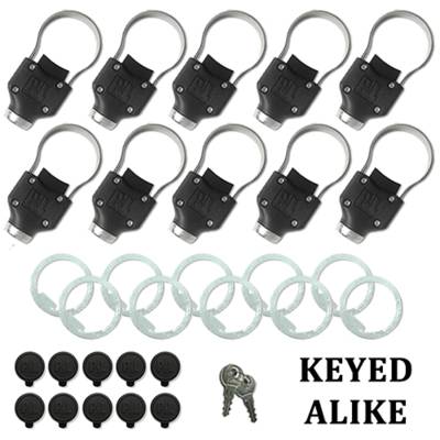 Pop & Lock - Universal Tailgate Collar Lock Keyed Alike 10 Pack