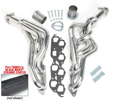 Hedman Hedders - Standard-Duty Black Ceramic Coated Headers 1.75" Tube Dia MID-LENGTH