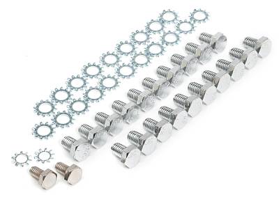 Trans-Dapt Performance - Chevy 396-454 Pontiac & Mopar Hex Head Oil Pan Bolt Set-CHROME