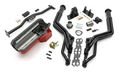 Trans-Dapt Performance - Engine Swap In A Box Kit 55-78 SB Chevy in 82-04 S10/S15 Long Tube-Uncoated