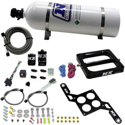 Nitrous Express - 4500 RNC Conventional Plate System w/.375" Solenoid w/15lb Bottle