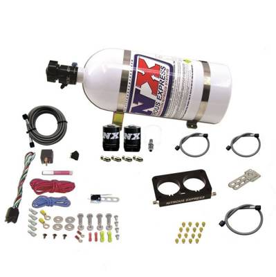 Nitrous Express - FORD 4 VALVE NITROUS PLATE SYSTEM 50-300HP w/o BOTTLE STOCK TB