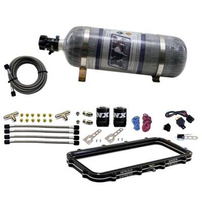 Nitrous Express - Nitrous Express 20940-12 Holley High Ram Plenum Plate System w/12lb Bottle