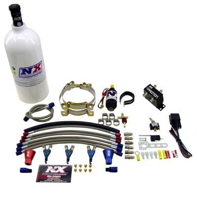 Nitrous Express - Nitrous Express 61027-1.0P THREE CYLINDER "PROTON" System W 1.0LB Bottle 1.0LB