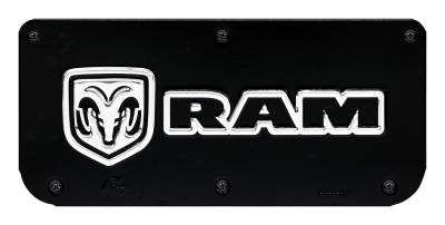 Gatorback - Gatorback Replacement 14" Mud Flap Plate Black for Ram Head Logo GB755690