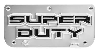 Gatorback - Gatorback Replacement 12" Mud Flap Plate Stainless Super Duty Logo GA759848