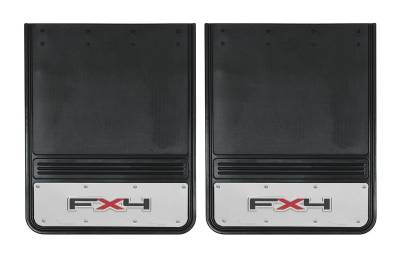 Gatorback - Gatorback 19"x24" Rear Dually Black Mud Flaps FX4 Logo GB1924FX4