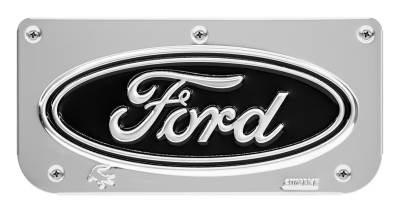 Gatorback - Gatorback Replacement 12" Mud Flap Plate Stainless Ford Oval Logo GB755336