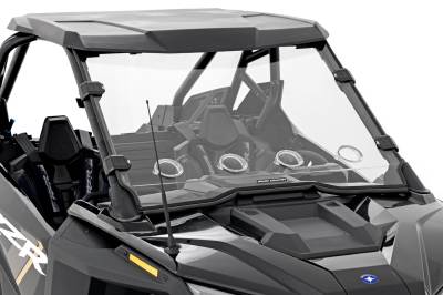 Rough Country Suspension Systems - Rough Country Front UTV Vented Full Windshield for Polaris RZR Turbo R 98202010