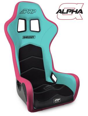 PRP - PRP Alpha Composite Shreddy High Back Suspension Seat-Teal/Pink SHRDYA3901-02