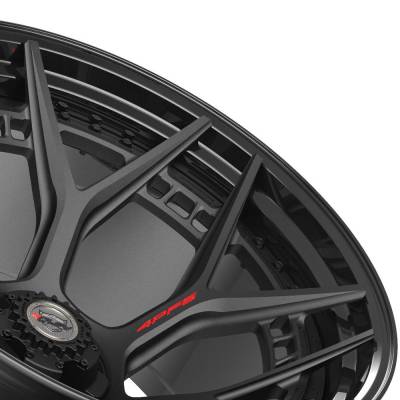 4PLAY - 4PLAY Wheels 4PF6 24x14 5x5.0/5.5 -76mm Black/Black 4PF6-24140-5D55-76B1-B