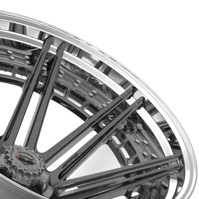 4PLAY - 4PLAY Wheels 4PF8 24x14 5x5.0/5.5 -76mm Brushed/Polished 4PF8-24140-5D55-76BG-P