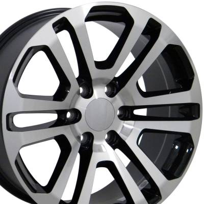 OE Wheels LLC - OE Wheels CV99 22x9 6x5.5 31mm Black/Machined CV99-22090-6550-31MB
