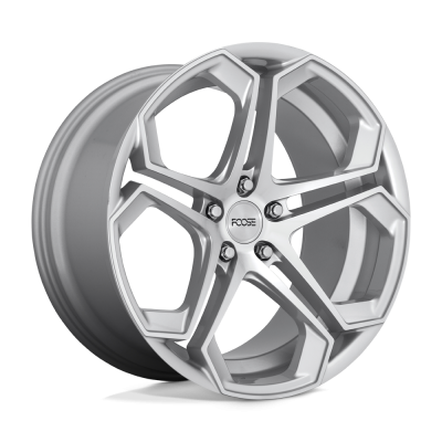 Foose 1PC - Foose Wheels F170 IMPALA 20x10.5 5x4.5 40mm Gloss Silver/Machined F170200565+40