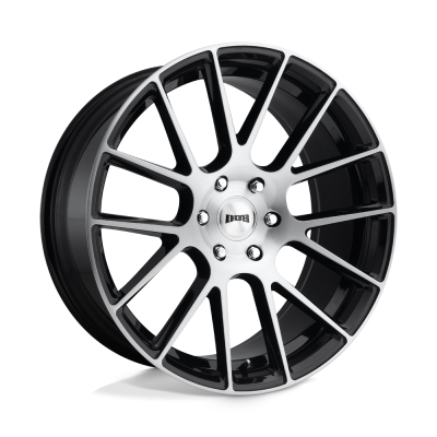DUB 1PC - DUB Wheels S206 LUXE 22x9.5 6x5.5 30mm Gloss Black/Brushed S206229577+30
