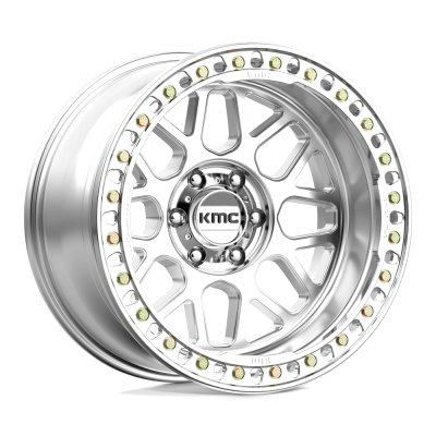 KMC - KMC Wheels KM23521060548N KM235 Grenade Crawl Beadlock 20x10 6x5.5 -48mm Silver