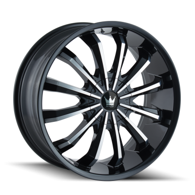 Mazzi - Mazzi Wheels 341 FUSION 22x9.5 5x4.5/120 35mm Black Gloss & Machined 341-22904B