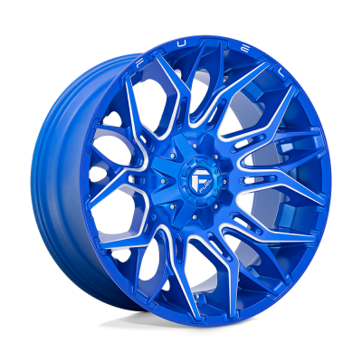 Fuel 1PC - Fuel Off Road D770 TWITCH 22x10 8x6.5 -18mm Anodized Blue/Milled D77022008247