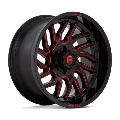 Fuel 1PC - Fuel Off Road D808 HURRICANE 20x10 6x5.5 -18mm Gloss Black/Red D80820008447