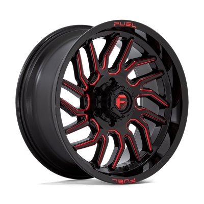 Fuel 1PC - Fuel Off Road D808 HURRICANE 20x9 6x5.5 1mm Gloss Black/Milled Red D80820908450
