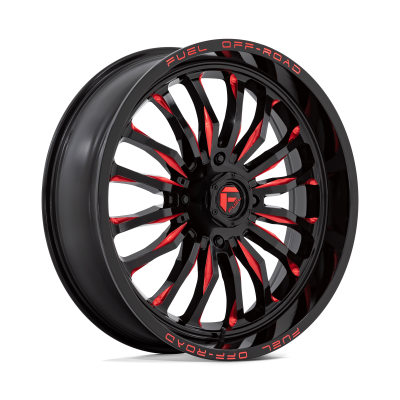 Fuel UTV - Fuel Off Road D822 ARC UTV 22x7 4x137 13mm Gloss Black/Milled Red D8222270A644