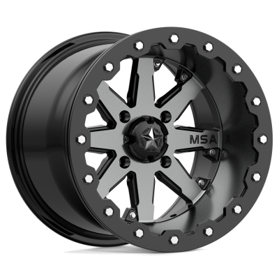 MSA Offroad Wheels - MSA Wheels M21 LOK BEADLOCK 14x10 4x110 -10mm Charcoal M21-04010