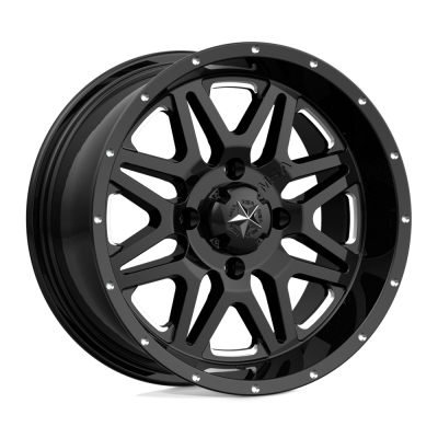 MSA Offroad Wheels - MSA Wheels M26 VIBE 14x7 4x156 0mm Gloss Black/Milled M26-04756M