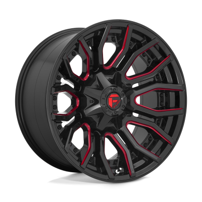 Fuel 1PC - Fuel Off Road D712 RAGE 20x10 8x180 -18mm Gloss Black/Red D71220001847