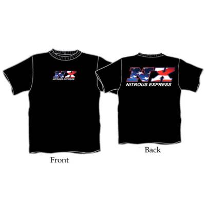 Nitrous Express - Nitrous Express 16547 X-LARGE BLACK NX AMERICAN FLAG SHIRT