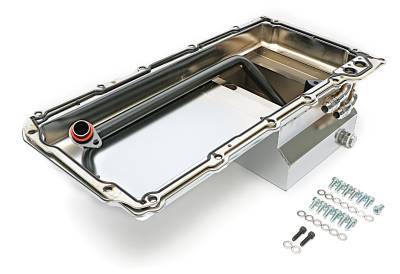 Hamburger's Performance - Hamburger's Perf. 174 LS Swap Oil Pan for 67-69 Camaro 65-72 Chevelle Chrome