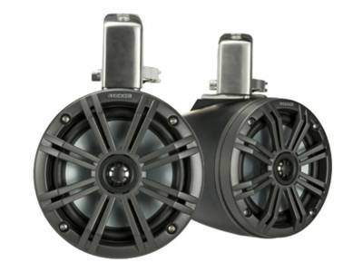 Kicker - Kicker 45KMTC65 KMTC65 6.5" Coaxial Marine Tower Speaker System Black Pair