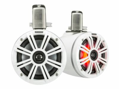 Kicker - Kicker 45KMTC8W KMTC8W 8" Coaxial Marine Tower Speaker System-White Pair