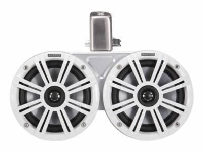 Kicker - Kicker 45KMTDC65W KMTDC65W Dual 6.5" Coaxial Marine Tower Speakers-White Pair