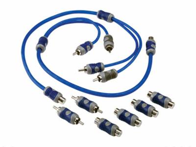 Kicker - Kicker 46KIYFM K-Series RCA Signal Splitter Cables w/Adapters Blue